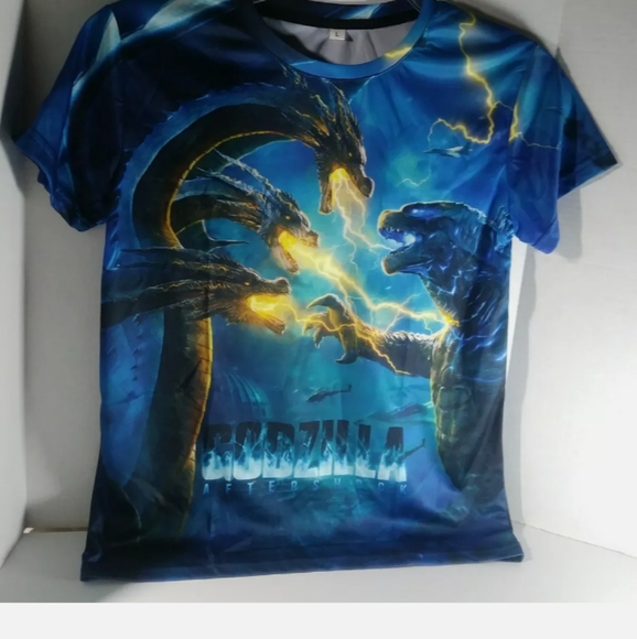 Cosplay Boy's Sz L 3D Graphic Multicolored Short Sleeve Mesh T-Shirt - Picture 3 of 7